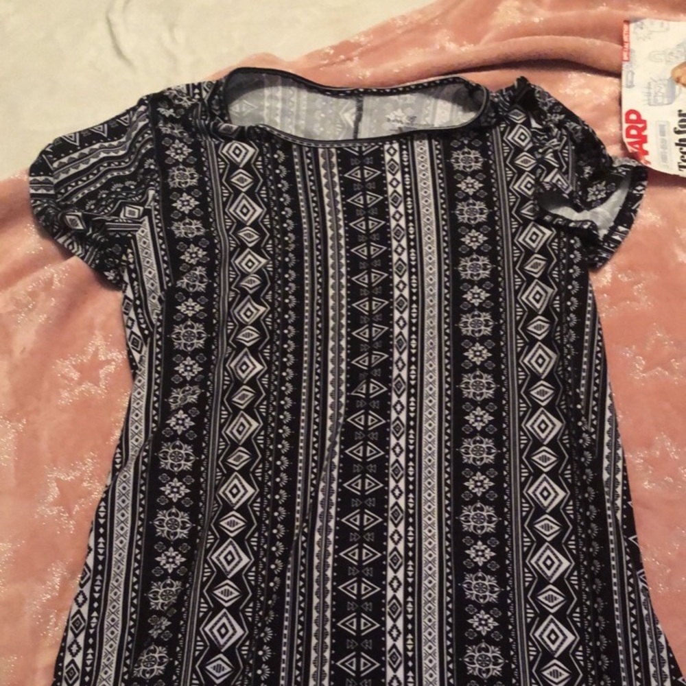 Large white and black dress